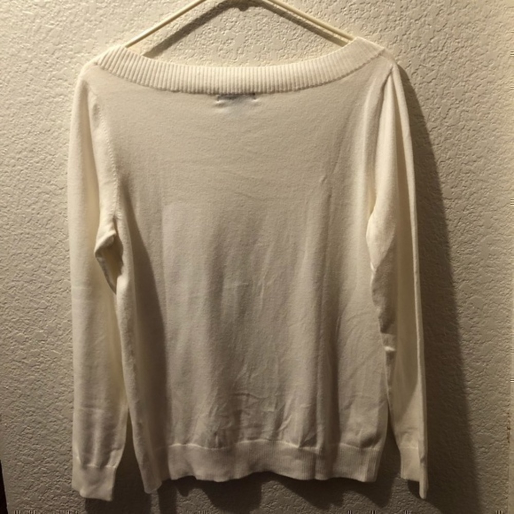 Lands End women’s white sweater - Picture 8 of 9